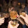 alcohol, whiskey, drink, party, people, cheers, friends, night, club, bar, reception, hands, holding, glasses, happy, fun, celebrate, celebratory, anniversary, drinking, thirsty, raise, air, cup, blur